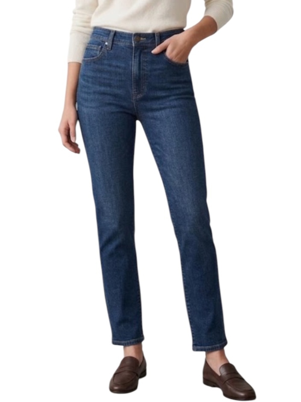 Rag & Bone Cigarette High Rise Slim Straight Jeans Dark Indigo Wash 30 USA
Z